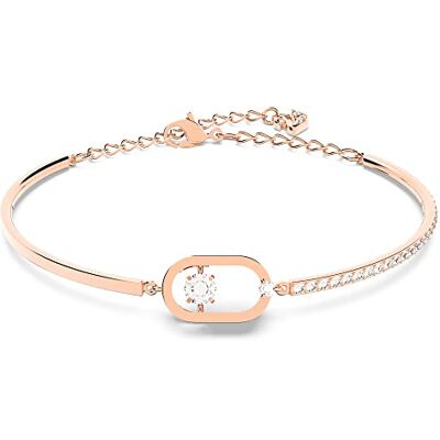 Swarovski Sparkling Dance Oval armband, rund skuren, vit, roséguld pläterad Swarovski Sparkling Dance Oval armband, rund skuren, vit, roséguld pläterad