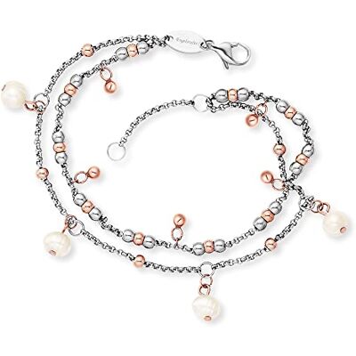 Engelsrufer Damen Armband Boho Perlen Sterling Silber bicolor besetzt mit Edelstahl Kugeln und Süßwasserperlen Karabinerverschluss in zwei Längen verstellbar nickelfrei Engelsrufer Damen Armband Boho Perlen Sterling Silber bicolor besetzt mit Edelstahl Kugeln und Süßwasserperlen Karabinerverschluss in zwei Längen verstellbar nickelfrei