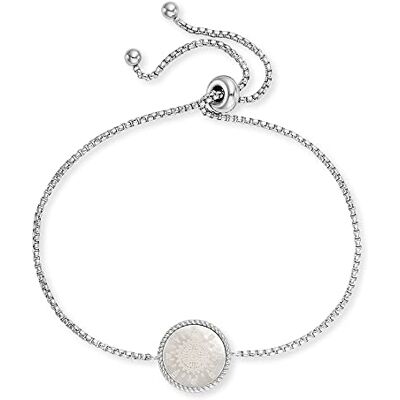 Engelsrufer Damen Armband aus Sterling Silber mit Kompass aus Perlmutt Zugverschluss individuell einstellbar nickelfrei Engelsrufer Damen Armband aus Sterling Silber mit Kompass aus Perlmutt Zugverschluss individuell einstellbar nickelfrei
