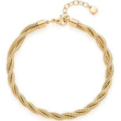 JEWELS BY LEONARDO armband Sue • Armkedja av guldfärgat rostfritt stål • extravagant sladdutseende • 19,5–22,5 cm längd • Smyckespresent för kvinnor • 024838, Eine Grösse, Rostfritt stål, Ingen JEWELS BY LEONARDO armband Sue • Armkedja av guldfärgat rostfritt stål • extravagant sladdutseende • 19,5–22,5 cm längd • Smyckespresent för kvinnor • 024838, Eine Grösse, Rostfritt stål, Ingen