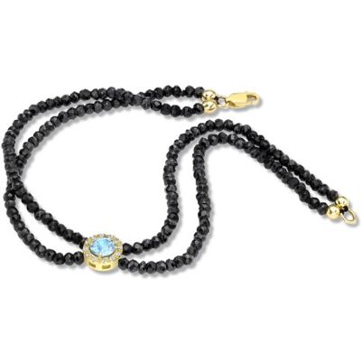 CARISSIMA Dam 9 k (375) gult guld diamant svart spinel armband e 9 karat (375) gult guld, colore: Gult guld, cod. 1.28.687G CARISSIMA Dam 9 k (375) gult guld diamant svart spinel armband e 9 karat (375) gult guld, colore: Gult guld, cod. 1.28.687G