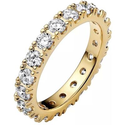 PANDORA Timeless Funkelnde Reihe Ewigkeits-Ring aus vergoldeter Metalllegierung mit Cubic Zirkonia, Gr. 60, 199679C03-60 PANDORA Timeless Funkelnde Reihe Ewigkeits-Ring aus vergoldeter Metalllegierung mit Cubic Zirkonia, Gr. 60, 199679C03-60