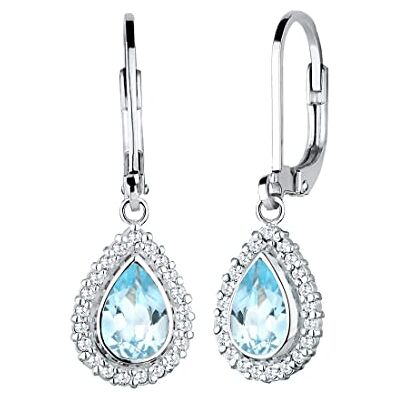Elli 0303390915 Droppörhängen för kvinnor Droppar 925 Sterling Silver Kubisk Zirkon Och Päronslipad Blå Topas -, Sterlingsilver, Topas Kubisk zirkonia Elli 0303390915 Droppörhängen för kvinnor Droppar 925 Sterling Silver Kubisk Zirkon Och Päronslipad Blå Topas -, Sterlingsilver, Topas Kubisk zirkonia