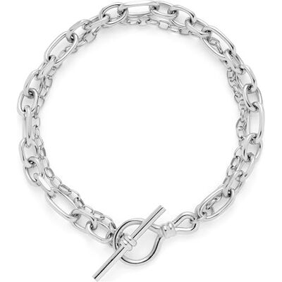 JEWELS BY LEONARDO armband Elisabeth • Armkedja av silverfärgat rostfritt stål • Dubbelrad design och blandar en stark, slipad ankarkedja • 19 cm längd • Present för kvinnor • 025182, Eine Grösse, JEWELS BY LEONARDO armband Elisabeth • Armkedja av silverfärgat rostfritt stål • Dubbelrad design och blandar en stark, slipad ankarkedja • 19 cm längd • Present för kvinnor • 025182, Eine Grösse,