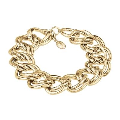 Breil Armband HYPER für Damen aus Edelstahl in der Farbe Gold, mit Karabinerverschluss, Länge: 21 cm, TJ3041 Breil Armband HYPER für Damen aus Edelstahl in der Farbe Gold, mit Karabinerverschluss, Länge: 21 cm, TJ3041
