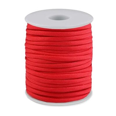 cyclingcolors 1 x Polypropylen rep 4 mm 25 m armband hänge smycken halsband låt stå upp spets bälte dekoration sömnad, röd cyclingcolors 1 x Polypropylen rep 4 mm 25 m armband hänge smycken halsband låt stå upp spets bälte dekoration sömnad, röd