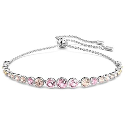Swarovski Emily armband, rosa runda skurna kristaller i en rodiumpläterad miljö, från Emily Collection Swarovski Emily armband, rosa runda skurna kristaller i en rodiumpläterad miljö, från Emily Collection