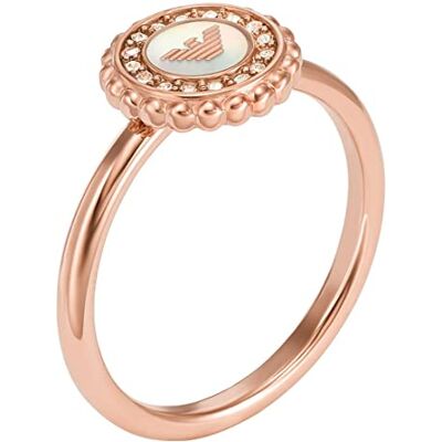 Giorgio Armani pärlemor Center Focal Ring, roséguld, rostfritt stål, EGS30202216.5 Giorgio Armani pärlemor Center Focal Ring, roséguld, rostfritt stål, EGS30202216.5