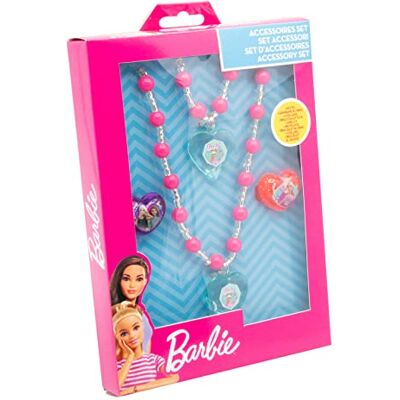 Joytoy Joy Toy 20211230LLRYLShowerSLEX04021YLAERVW Barbie smyckeset med armband, halsband, 2 ringar, unisex barn, flerfärgad Joytoy Joy Toy 20211230LLRYLShowerSLEX04021YLAERVW Barbie smyckeset med armband, halsband, 2 ringar, unisex barn, flerfärgad
