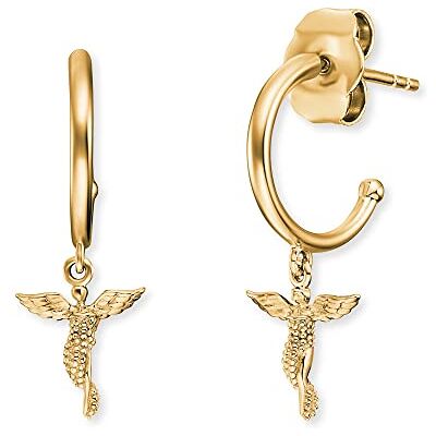 Engelsrufer Damen Ohrring Stecker Schutzengel aus vergoldetem Sterling Silber Steckverschluss nickelfrei 29 mm Engelsrufer Damen Ohrring Stecker Schutzengel aus vergoldetem Sterling Silber Steckverschluss nickelfrei 29 mm