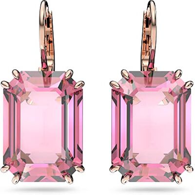 Swarovski Millenia droppörhängen, rosa oktagonslipade kristaller i en roséguld pläterad miljö, från Millenia Collection Swarovski Millenia droppörhängen, rosa oktagonslipade kristaller i en roséguld pläterad miljö, från Millenia Collection