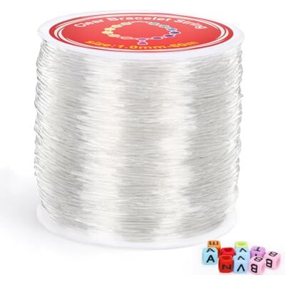 Alyvisun 1mm x 80m Elastisk Pärltråd, Hållbar Elastisk Tråd Lämplig för DIY Smycken Tillverkning, Armband, Halsband, Hantverk, Dekorationer (Transparent) Alyvisun 1mm x 80m Elastisk Pärltråd, Hållbar Elastisk Tråd Lämplig för DIY Smycken Tillverkning, Armband, Halsband, Hantverk, Dekorationer (Transparent)