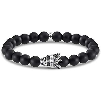 THOMAS SABO unisex sterling silver obsidian armband – A1940-705-11-L16 THOMAS SABO unisex sterling silver obsidian armband – A1940-705-11-L16