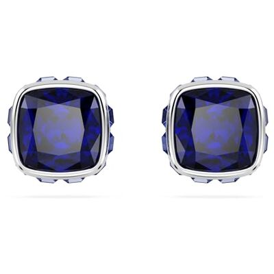 Swarovski Birthstone örhängen, fyrkantig skuren, september, blå, rodiumpläterad Swarovski Birthstone örhängen, fyrkantig skuren, september, blå, rodiumpläterad