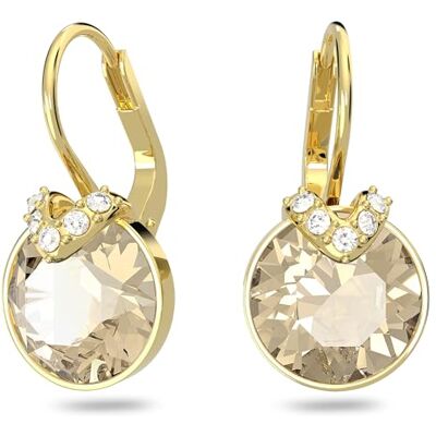 Swarovski Bella Drop-örhängen, guld rundskurna och vita Pavé-kristaller i en guldfärgad miljö från Bella Collection Swarovski Bella Drop-örhängen, guld rundskurna och vita Pavé-kristaller i en guldfärgad miljö från Bella Collection