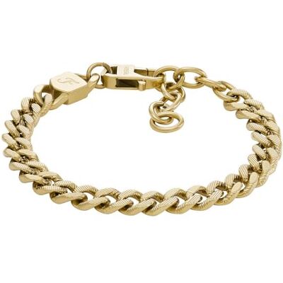 Fossil Harlow Linear Texture Chain guldfärgat rostfritt stålarmband för män, JF04698710, Mörkt guld Fossil Harlow Linear Texture Chain guldfärgat rostfritt stålarmband för män, JF04698710, Mörkt guld