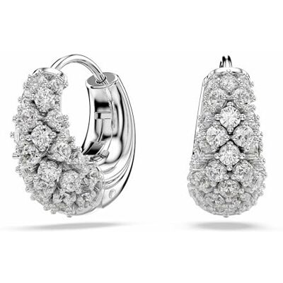 Swarovski Sublima genomborrade örhängen, vit, rodiumpläterad Swarovski Sublima genomborrade örhängen, vit, rodiumpläterad