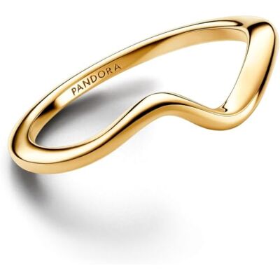 PANDORA Timeless våg 14k guldpläterad ring, 60 PANDORA Timeless våg 14k guldpläterad ring, 60