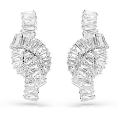Swarovski Matrix Örhängen, Vit, Rodiumpläterad Swarovski Matrix Örhängen, Vit, Rodiumpläterad