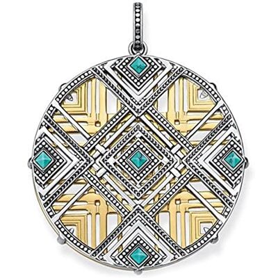 THOMAS SABO Damen-Anhänger Glam & Soul 925 Silber Türkis PE745-354-7 THOMAS SABO Damen-Anhänger Glam & Soul 925 Silber Türkis PE745-354-7