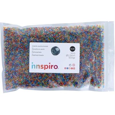 INNSPIRO Aurora boreale rund glasskiva blandad 2,3 mm, 500 gr, väska, armband, halsband, perfekt för pyssel, barnsmycken, fröpärlor INNSPIRO Aurora boreale rund glasskiva blandad 2,3 mm, 500 gr, väska, armband, halsband, perfekt för pyssel, barnsmycken, fröpärlor