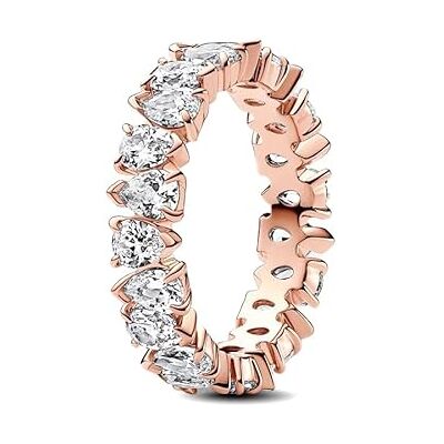PANDORA Timeless 14k roséguldpläterad evighetsring med klar kubisk zirkonia, 48 PANDORA Timeless 14k roséguldpläterad evighetsring med klar kubisk zirkonia, 48