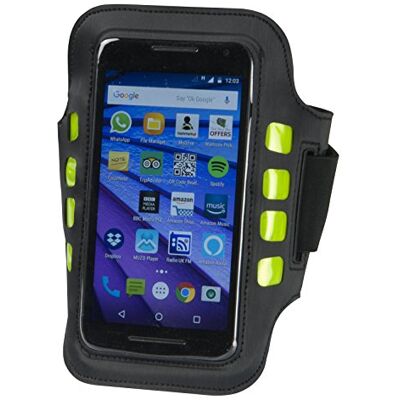 AURA Unisex LED-armband Hi Visibility telefonhållare, svart, en storlek AURA Unisex LED-armband Hi Visibility telefonhållare, svart, en storlek