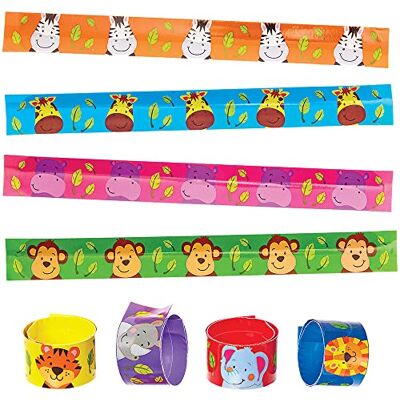 Baker Ross FX660 Jungle Chums Snap On Bracelets 8 st, fyllning av festpåsar för barn Baker Ross FX660 Jungle Chums Snap On Bracelets 8 st, fyllning av festpåsar för barn