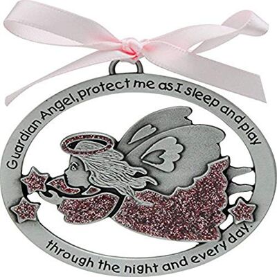 ART (Abbey & CA Gift Angel Crib Medal for Jewelry Making, Silver, Pink (CM16P) ART (Abbey & CA Gift Angel Crib Medal for Jewelry Making, Silver, Pink (CM16P)