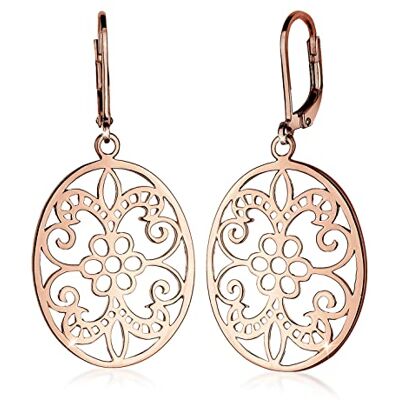Elli örhängen damörhängen ornament blommig i 925 sterlingsilver, fasettad slipning, Utan Elli örhängen damörhängen ornament blommig i 925 sterlingsilver, fasettad slipning, Utan