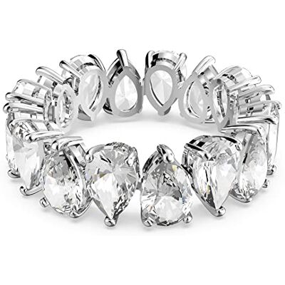 Swarovski Vittore ring, päronskuren, vit, Rhodiumpläterad Swarovski Vittore ring, päronskuren, vit, Rhodiumpläterad