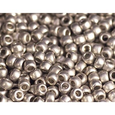 Toho Japanska pärlor äkta sten matt silver 2,2mm.11/0 100gr. Toho Japanska pärlor äkta sten matt silver 2,2mm.11/0 100gr.