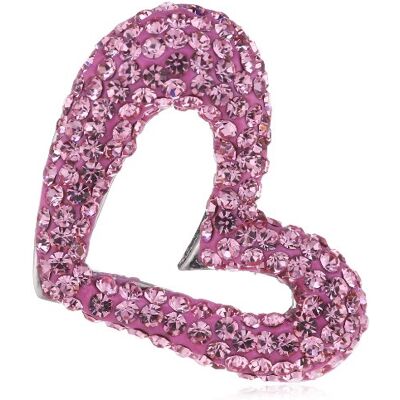 Pasionista 608112 kvinnors hängsmycken hjärtan med rosa kristaller 925 sterlingsilver, kristall, kristall, Kristall, Kristall Pasionista 608112 kvinnors hängsmycken hjärtan med rosa kristaller 925 sterlingsilver, kristall, kristall, Kristall, Kristall