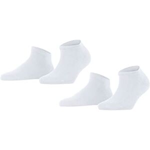 FALKE Sneaker Happy 2-pack bomull dam vit svart många fler färger förstärkta sneakerstrumpor med mönster andas tunna och enfärgade i flera paket 2 par, Vit (vit 2000), 42 EU FALKE Sneaker Happy 2-pack bomull dam vit svart många fler färger förstärkta sneakerstrumpor med mönster andas tunna och enfärgade i flera paket 2 par, Vit (vit 2000), 42 EU