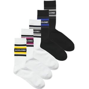 JACK & JONES Jaclucas tennisstrumpor 5-pack, Vit, one size JACK & JONES Jaclucas tennisstrumpor 5-pack, Vit, one size
