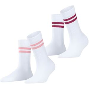 ESPRIT dam Strumpor Tennis Stripe Multipack W So bomull mönstrade 2 par, Vit White Pink 0050, 35-38 ESPRIT dam Strumpor Tennis Stripe Multipack W So bomull mönstrade 2 par, Vit White Pink 0050, 35-38