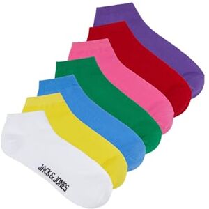 JACK & JONES JACCOLORFUL SOLID SHORT-strumpor 7-pack, Äkta röd/förpackning: blazing gul – vit – grön bi – jordgubbsmåne – djup lavendel – pacific coast, One Size JACK & JONES JACCOLORFUL SOLID SHORT-strumpor 7-pack, Äkta röd/förpackning: blazing gul – vit – grön bi – jordgubbsmåne – djup lavendel – pacific coast, One Size
