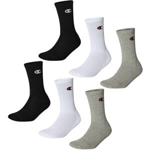 Champion unisex vuxen Strumpor Core 6PP Crew, Ljusmelerad grå, Vit, Svart, 35-38 Champion unisex vuxen Strumpor Core 6PP Crew, Ljusmelerad grå, Vit, Svart, 35-38