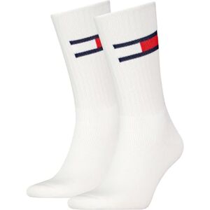 Tommy Hilfiger Unisex Crew strumpor (2-pack), Vit, 43-46 EU Tommy Hilfiger Unisex Crew strumpor (2-pack), Vit, 43-46 EU
