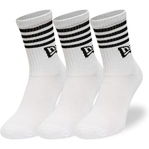 New Era Unisex Stripe Crew strumpor, vit, 35–38 New Era Unisex Stripe Crew strumpor, vit, 35–38