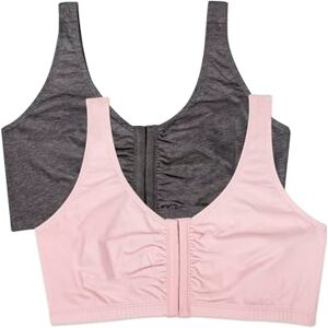 Fruit of the Loom Front Close Sports BH för dam, Rosa/grå antracit melerad., 38 Fruit of the Loom Front Close Sports BH för dam, Rosa/grå antracit melerad., 38