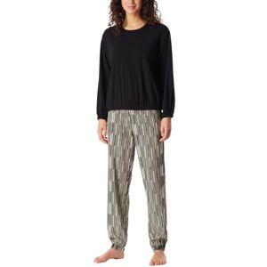 Schiesser Dampyjamas lång loungewear modal-nattkläder set pyjamasset, Svart_183069, 38 Schiesser Dampyjamas lång loungewear modal-nattkläder set pyjamasset, Svart_183069, 38