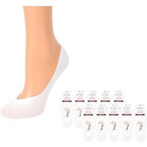 MARILYN damfotstrumpor av bomull med halkfri silikon; 10 par; storlek 36–40, Vit, One Size MARILYN damfotstrumpor av bomull med halkfri silikon; 10 par; storlek 36–40, Vit, One Size
