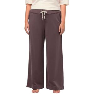 Ulla Popken Ulla popkar, kvinnor, stora storlekar, mysiga loungewear Wide Pants, Mörkt brungrå, 36W x 32L Ulla Popken Ulla popkar, kvinnor, stora storlekar, mysiga loungewear Wide Pants, Mörkt brungrå, 36W x 32L