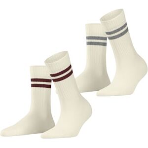 ESPRIT dam Strumpor Tennis Stripe Multipack W So bomull mönstrade 2 par, Vit Turtel Dov 2140, 35-38 ESPRIT dam Strumpor Tennis Stripe Multipack W So bomull mönstrade 2 par, Vit Turtel Dov 2140, 35-38