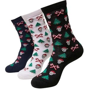 Urban Classics Unisex Grumpy Santa Christmas 3-pack strumpor, svart/marin/vit, 43-46 EU Urban Classics Unisex Grumpy Santa Christmas 3-pack strumpor, svart/marin/vit, 43-46 EU