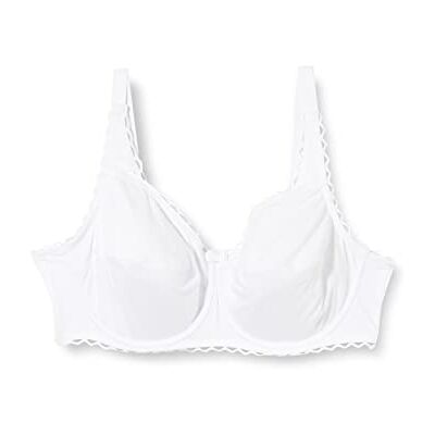 Playtex med bygel hjärta korsade bomull ekologisk bh, vit, 100E dam, Vitt och blått, 85E Playtex med bygel hjärta korsade bomull ekologisk bh, vit, 100E dam, Vitt och blått, 85E