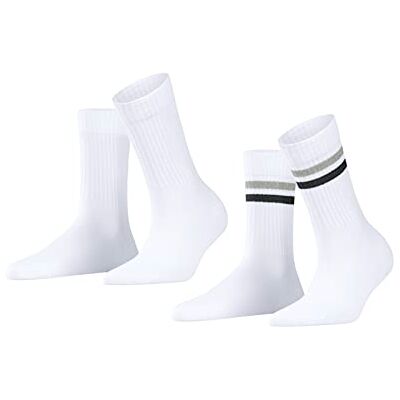ESPRIT Dam Tennis Stripe 2-pack strumpor hållbar ekologisk bomull tunn enfärgad 2 par, Vit (Woolwhite 2070), 39-42 EU ESPRIT Dam Tennis Stripe 2-pack strumpor hållbar ekologisk bomull tunn enfärgad 2 par, Vit (Woolwhite 2070), 39-42 EU