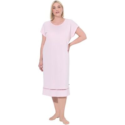 Ulla Popken kvinnors nattlinne, Crochet Tape nattlinne, baby rosa, 46/48, Baby rosa, 46-48 Ulla Popken kvinnors nattlinne, Crochet Tape nattlinne, baby rosa, 46/48, Baby rosa, 46-48