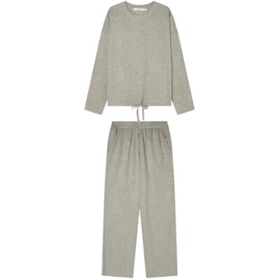women'secret Lång Lifewear Nordic Botanical Pyjamas för kvinnor, silverfärgad, S women'secret Lång Lifewear Nordic Botanical Pyjamas för kvinnor, silverfärgad, S